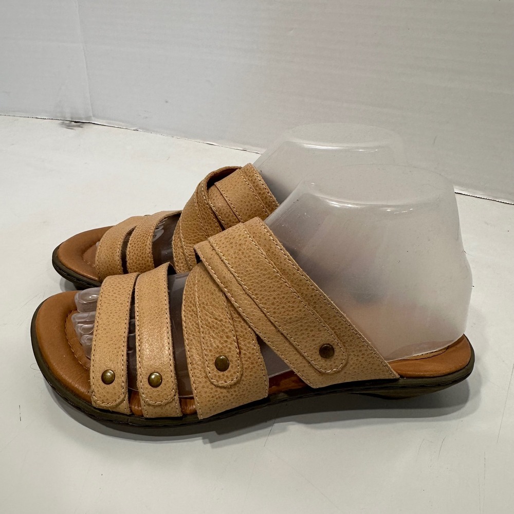 Ariat Womens Tan Leather Multi Strap Slide Sandals 10015231 Size 7B READ